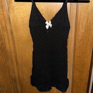 Victoria’s Secret Sexy Little Things XS black Lacie lingerie ruffle bottom y2k